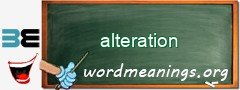 WordMeaning blackboard for alteration